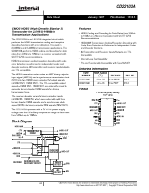 CD22103AD Datasheet PDF Intersil