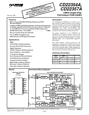 CD22354AE Datasheet PDF Intersil