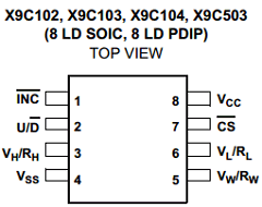 X9C104SI Datasheet PDF Intersil