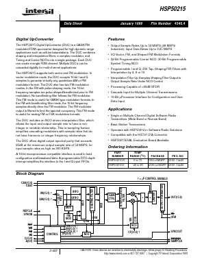 HSP50215VI Datasheet PDF Intersil