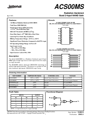 ACS00D Datasheet PDF Intersil