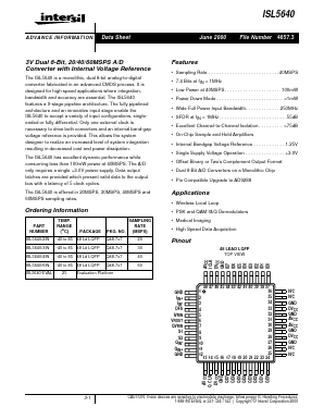 ISL5640/2IN Datasheet PDF Intersil