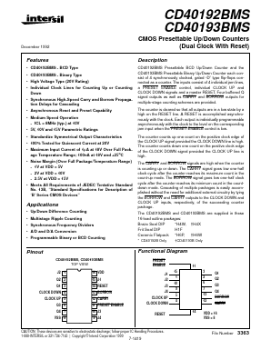 CD40192 Datasheet PDF Intersil