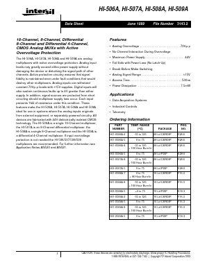 HI1-0508A-7 Datasheet PDF Intersil