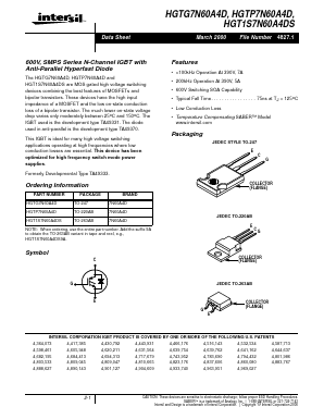 HGTG7N60A4D9A Datasheet PDF Intersil