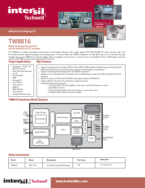 TW8816_08 Datasheet PDF Intersil