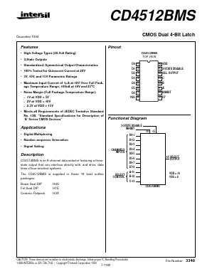 CD4512BMS Datasheet PDF Intersil