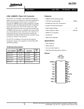 HI5701 Datasheet PDF Intersil