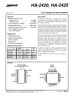HA-2420 Datasheet PDF Intersil