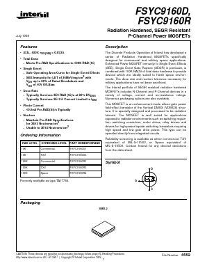 FSYC9160D Datasheet PDF Intersil