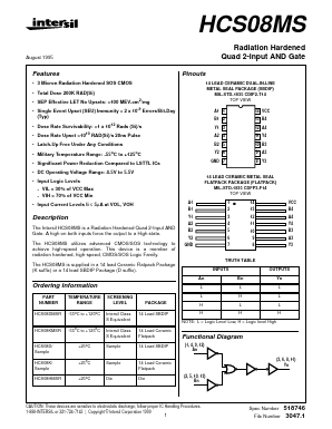 HCS08DMSR Datasheet PDF Intersil