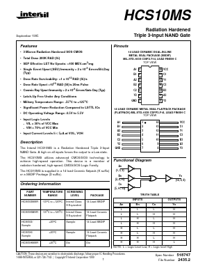 HCS05K/SAMPLE Datasheet PDF Intersil