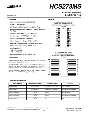 HCS273KMSR Datasheet PDF Intersil