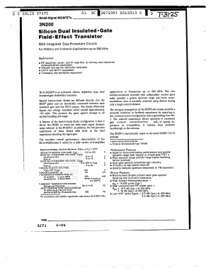 3N200 Datasheet PDF Intersil