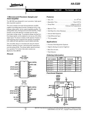 HA-5320 Datasheet PDF Intersil