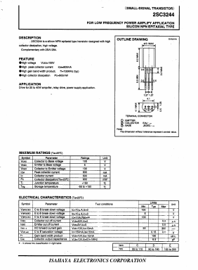 2SC3244 Datasheet PDF Isahaya Electronics