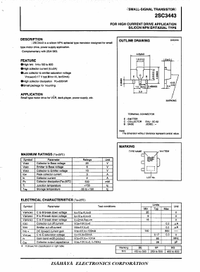 2SC3443 Datasheet PDF Isahaya Electronics