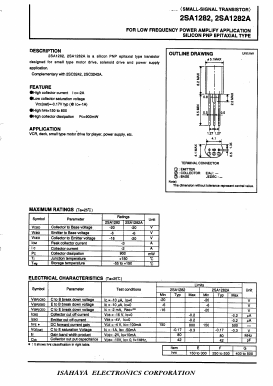 2SA1282E Datasheet PDF Isahaya Electronics