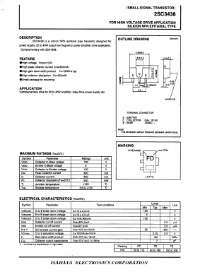 2SC3438 Datasheet PDF Isahaya Electronics