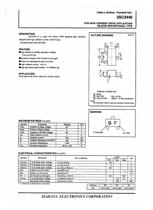 2SC3440 Datasheet PDF Isahaya Electronics