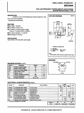 2SC3444 Datasheet PDF Isahaya Electronics