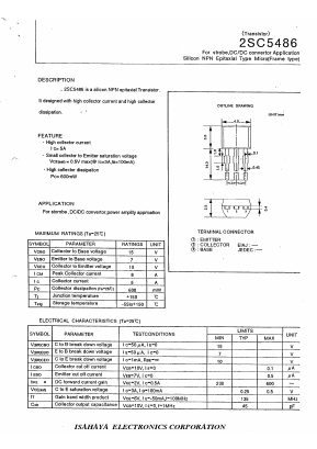 2SC5486 Datasheet PDF Isahaya Electronics