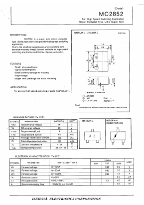 MC2852 Datasheet PDF Isahaya Electronics
