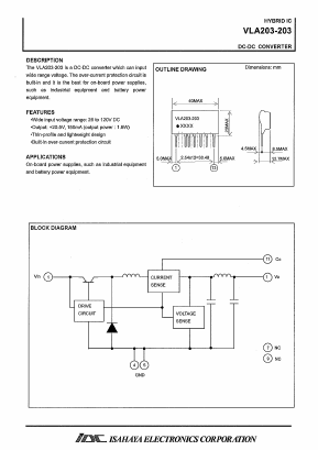 VLA203-203 Datasheet PDF Isahaya Electronics