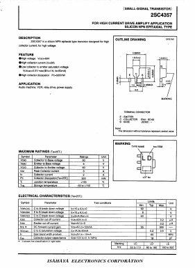 2SC4357 Datasheet PDF Isahaya Electronics