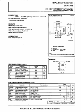 2SA1368 Datasheet PDF Isahaya Electronics