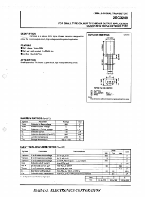 2SC3249 Datasheet PDF Isahaya Electronics