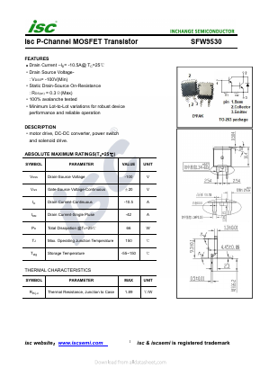 SFW9530 Datasheet PDF Inchange Semiconductor