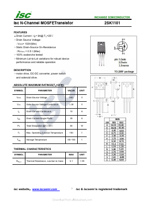 2SK1101 Datasheet PDF Inchange Semiconductor