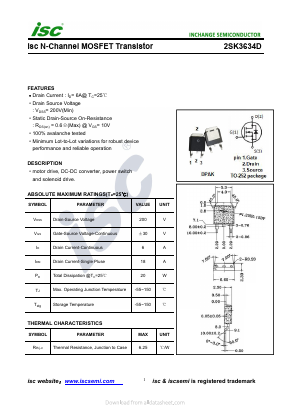 K3634D Datasheet PDF Inchange Semiconductor