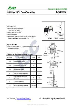 KTC2020D Datasheet PDF Inchange Semiconductor
