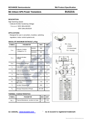BUS23 Datasheet PDF Inchange Semiconductor