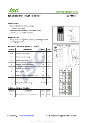 ISCP168N Datasheet PDF Inchange Semiconductor