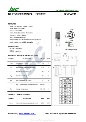ISCPL298F Datasheet PDF Inchange Semiconductor