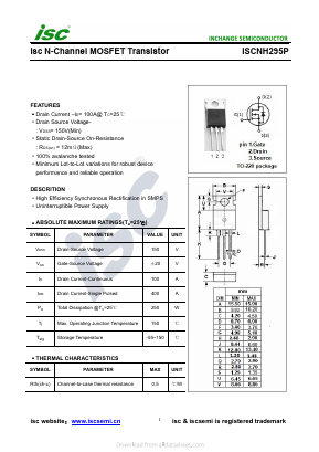 ISCNH295P Datasheet PDF Inchange Semiconductor