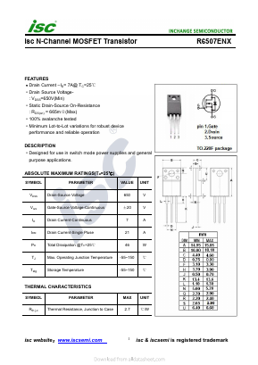 R6507ENX Datasheet PDF Inchange Semiconductor