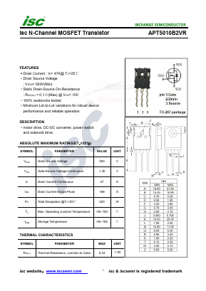 APT5010B2VR Datasheet PDF Inchange Semiconductor
