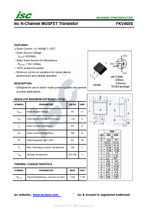 FKV460S Datasheet PDF Inchange Semiconductor