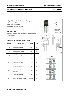2SC3349 Datasheet PDF Inchange Semiconductor