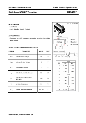 2SC4197 Datasheet PDF Inchange Semiconductor