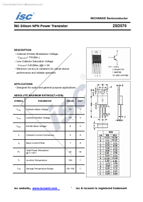 D570 Datasheet PDF Inchange Semiconductor