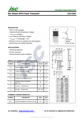 C1060 Datasheet PDF Inchange Semiconductor