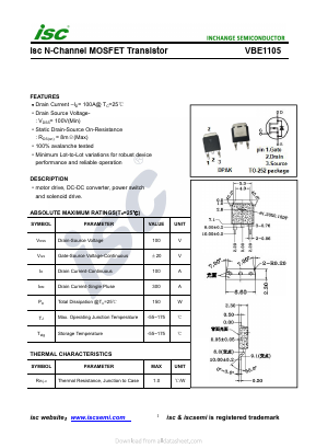 VBE1105 Datasheet PDF Inchange Semiconductor