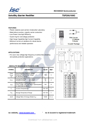 TSF20U100C Datasheet PDF Inchange Semiconductor