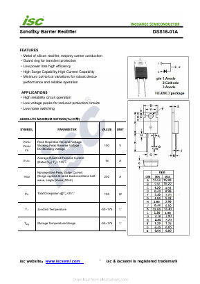 DSS16-01A Datasheet PDF Inchange Semiconductor