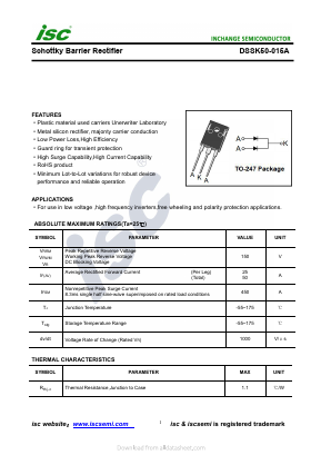 DSSK50-015A Datasheet PDF Inchange Semiconductor
